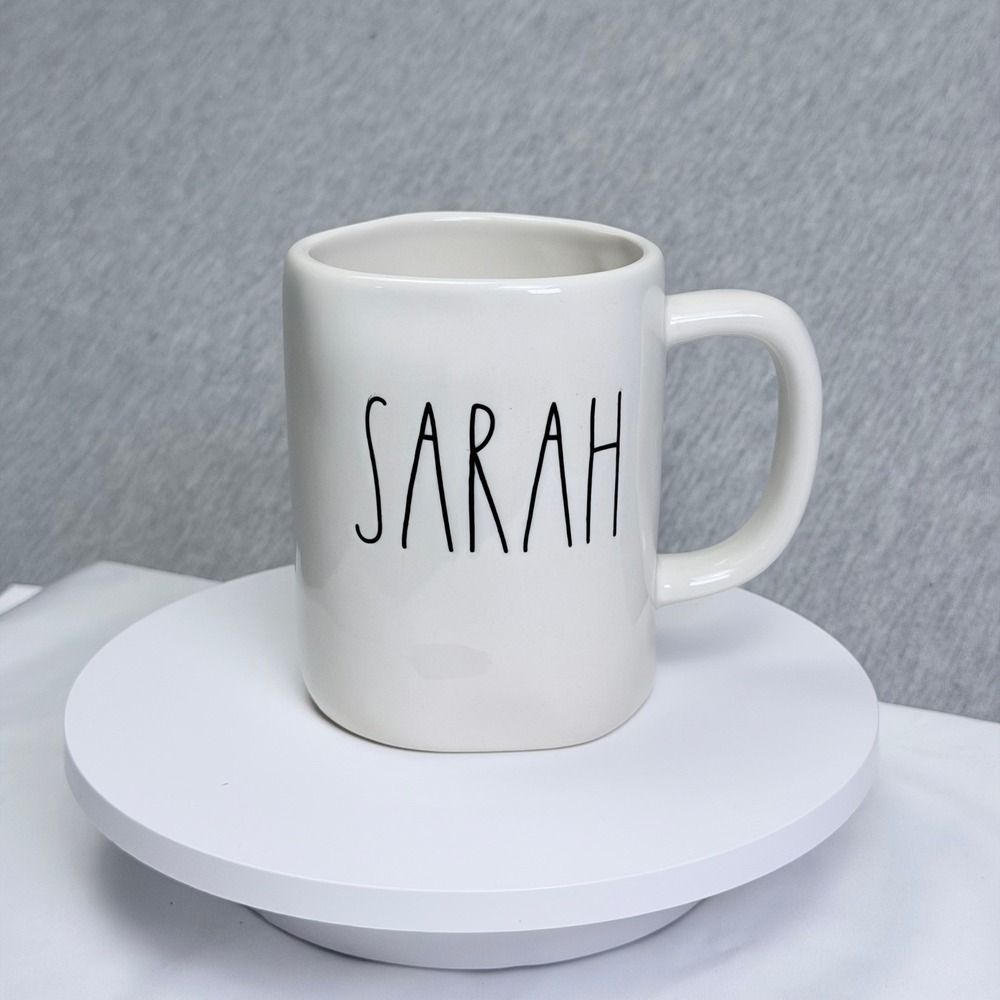 Rae Dunn Sarah Mug Artisan Collection by Magenta Ivory Ceramic Coffee Cup